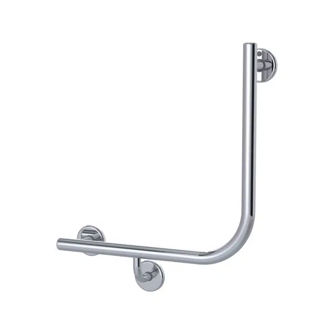 Drift Polished Stainless Steel Left 90° Toilet Grab Rail 450x450mm 2266526