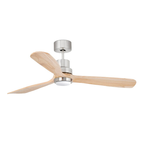 LANTAU L Matt nickel/pine fan 3000K Wall Control white