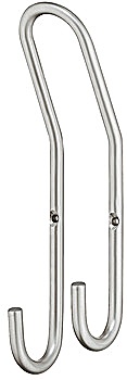 Wardrobe hook, Stainless steel, with 2 hooks - 842.35.000