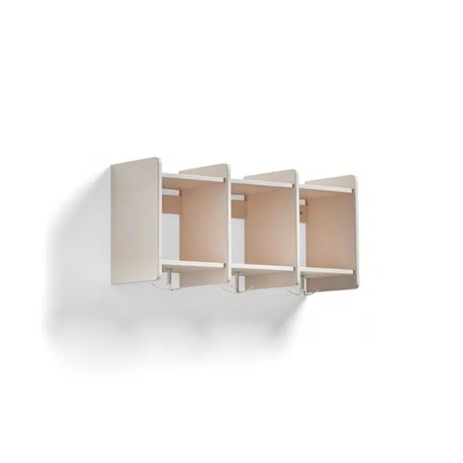 Ebba Wall Mounted 3 Section Storage Unit
