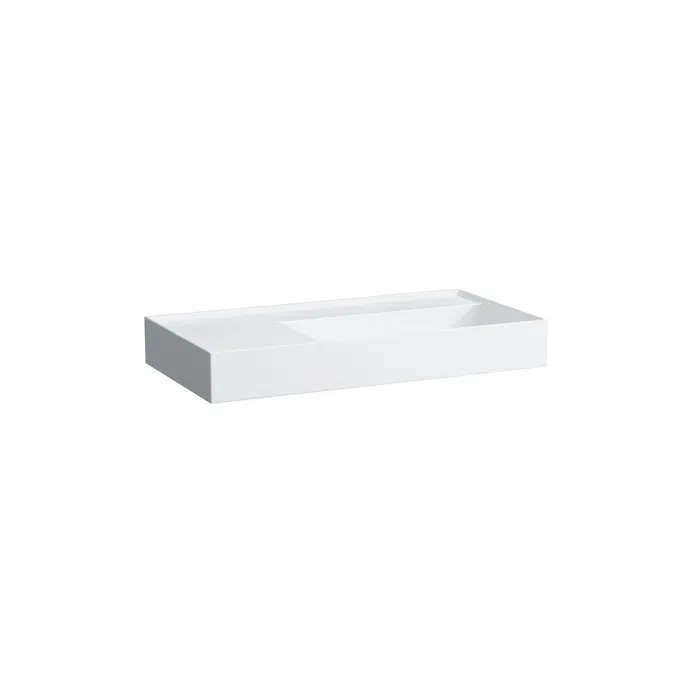LAUFEN Kartell Lavabo Sağ Kahve Rafı Sabit Kiti Tapsız 900x460mm Beyaz 9505069