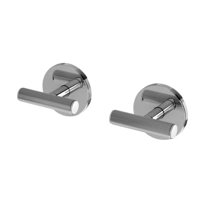 Milli Etch Chrome Wall Top Assemblies with 15mm Extended Spindles 21834