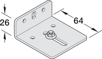 Mounting bracket, with screw and nut - 940.42.063