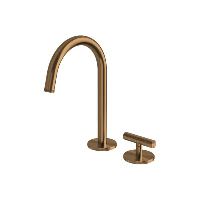 Milli Etch Brushed Bronze Hob Basin Mixer Tap Set 21779