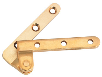Corner pivot hinge, Brass, cranked - 362.01.500