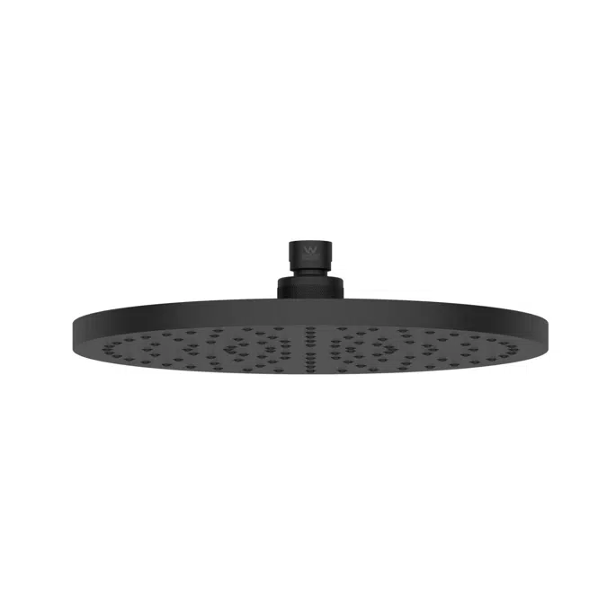 Roca Ona ABS Matte Black Overhead Shower 250mm (3 Star) 15023