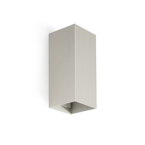 LUNE 2L Grey square wall lamp fluted