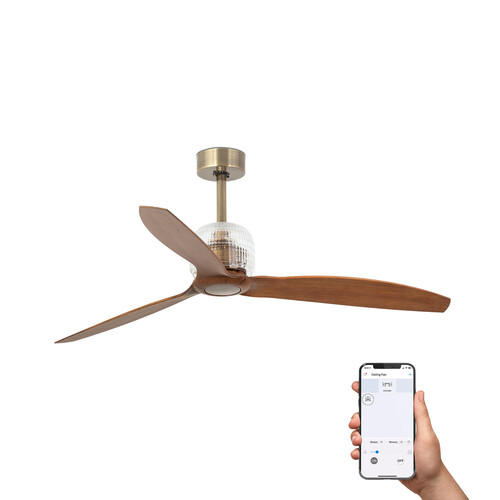 DECO fan M Old altın/ceviz fan TUYA