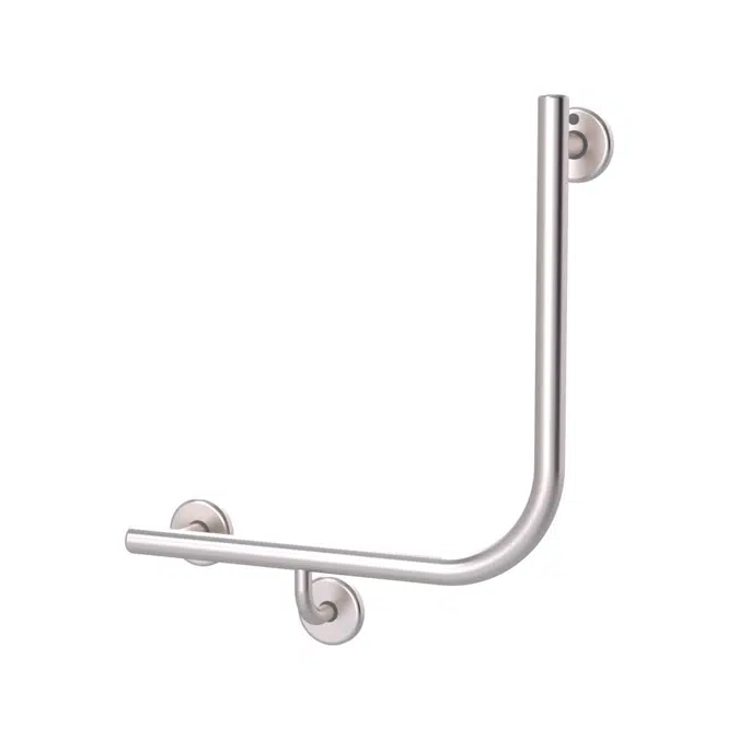 Drift Brushed Stainless Steel Left 90° Toilet Grab Rail 450x450mm 2266525