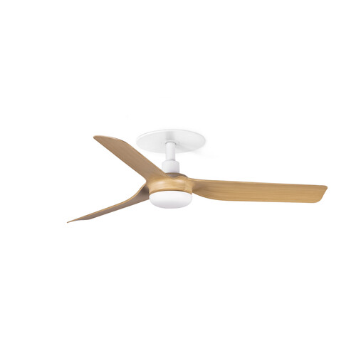 MINI PUNT RECESSED S Ceiling fan white/maple TUYA