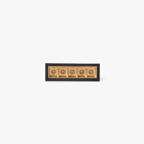TROOP recessed siyah-altın 5x2W 15° 3000K CRI90