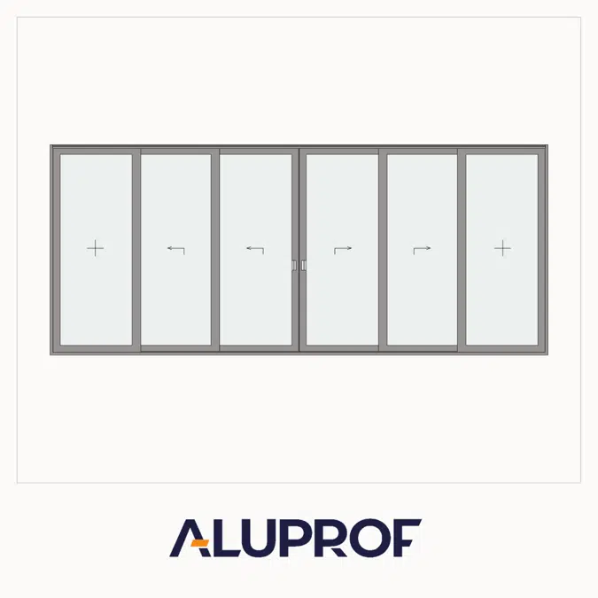 MB-59 Slide 6-sash Fixed-Slide-Slide-Slide-Slide-Fixed Door