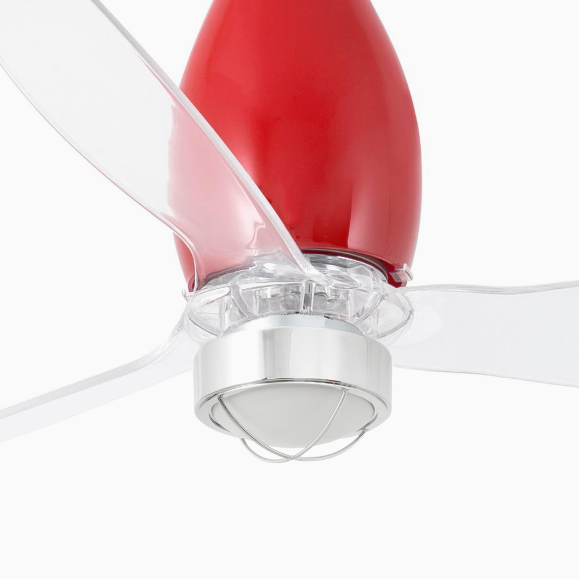 ETERFAN M LED Shiny red/transparent fan 3000K