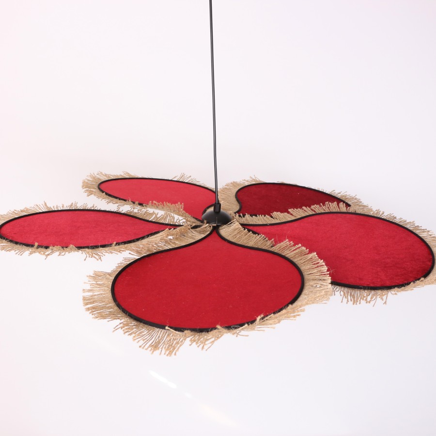 Papatya Kadife Kumaş Avize