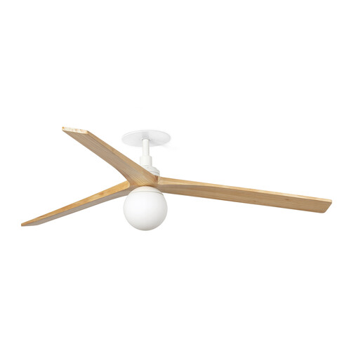 KLIM RECESSED L Ceiling fan beyaz/pine E27 0-10V/1-10V