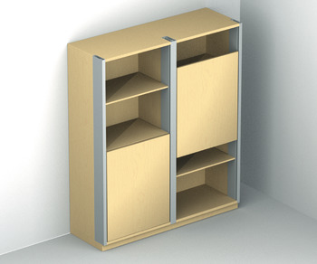 Sliding door fittingSlido Vertico 20 VF W, set for 1 door - 403.10.006