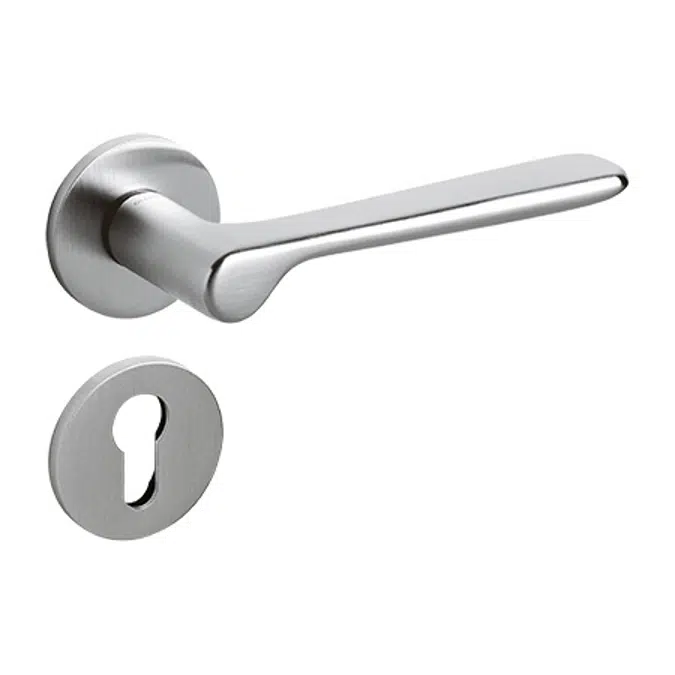154x56mm BR.SATIN Door Handle Set