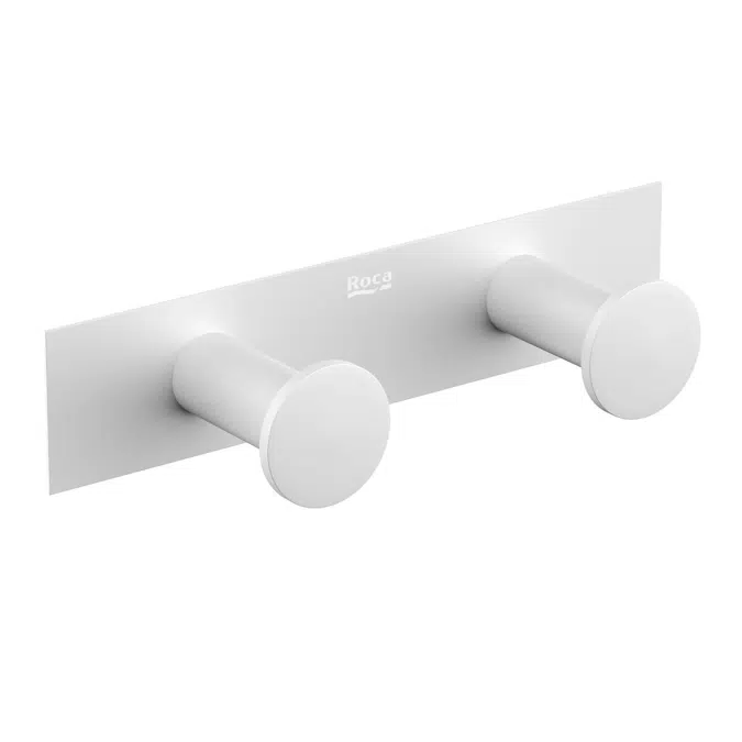 Roca Ona Matte White Double Robe Hook 15044