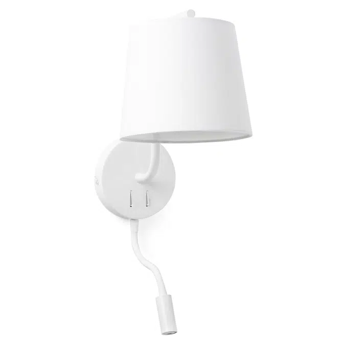 29329 - BERNI White Wall Lamp with Reader