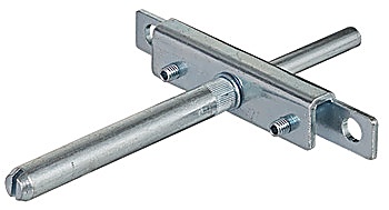 Shelf support, with screw-on plate and supporting pin, concealed installation - 283.33.940