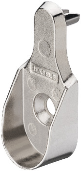 Ray Ucu Destek, OVA Gardırop Rayı 30 x 15 mm, Çinko Alaşım, Nikel Kaplama - 803.33.726