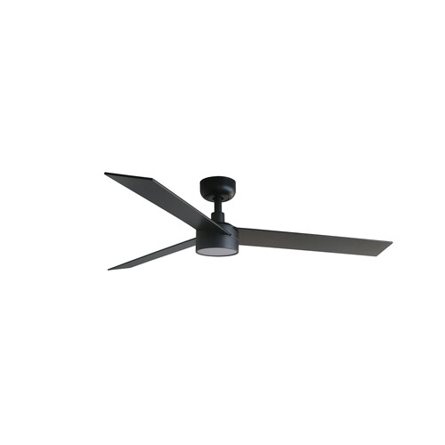 RUDDER 3 L Ceiling fan black/walnut 20W SWT Wall Control black