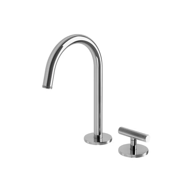 Milli Etch Chrome Hob Basin Mixer Tap Set 21774