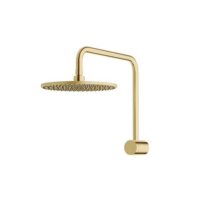 Milli Mood Edit 250mm Square PVD Brushed Gold Hi-Rise Shower 9510982