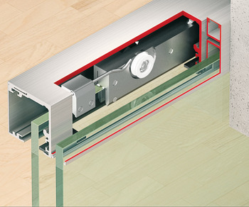 Fixed glass fixing profile, for running track set - 940.67.121