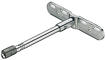 Shelf support, With screw-on plate, side, height and tilt adjustment - 283.32.970