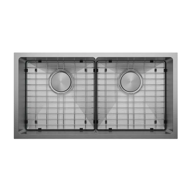 Memo Zenna Double Bowl Sink Stainless Steel Nanoplated Gunmetal 9511853