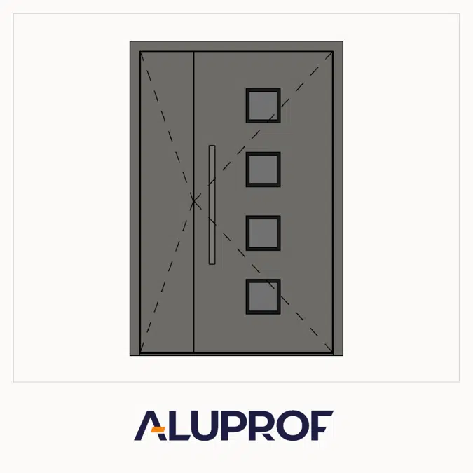 MB-86N SI AP08 Double Panel Door (Inward/Outward Opening)