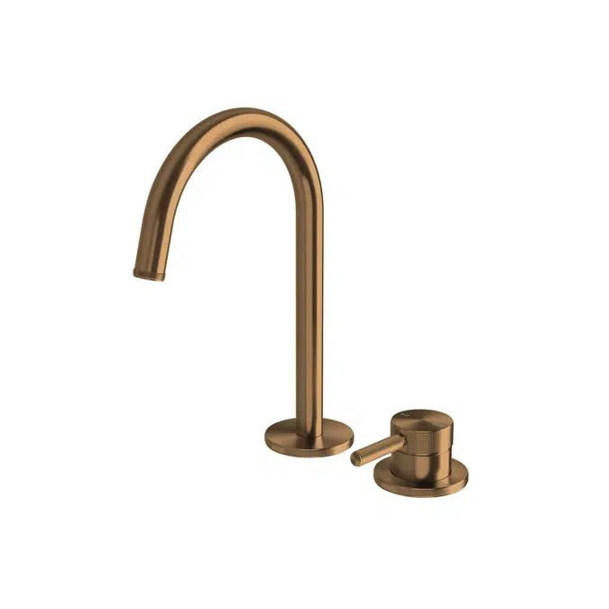 Milli Etch Brushed Bronze Hob Basin Mixer Set 21375
