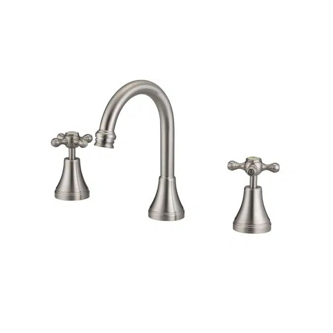 Kado Era Fixed Cross Handles Brushed Nickel Basin Set 9512050