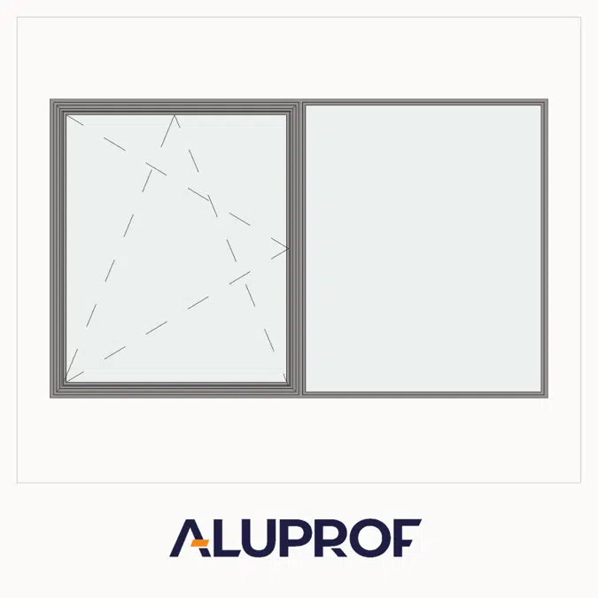 MB-SLIMLINE Çift Kanat Sabit Bölmeli Vasistas Pencere