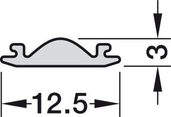 Diffuser, for drywall profile 5112 - 833.02.475