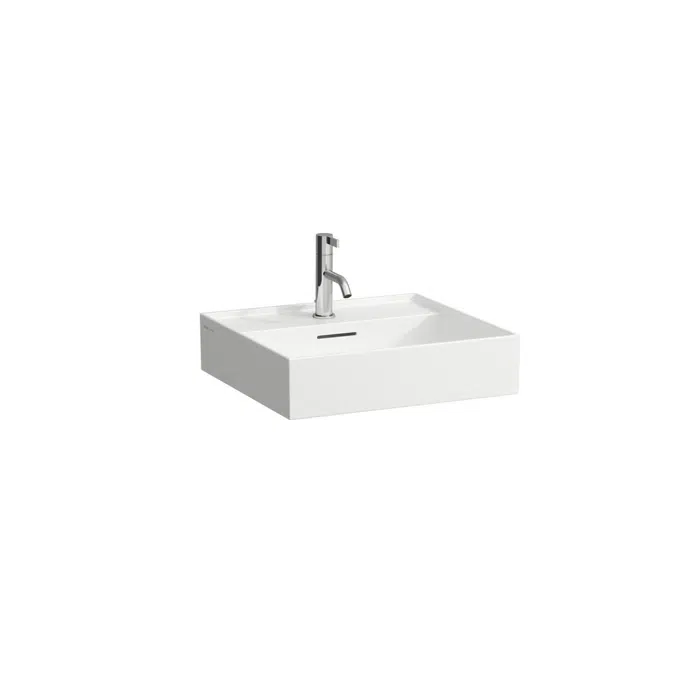 LAUFEN Kartell Wall Basin Only 1 Tap Hole with Over Flow 500x460 White 9510110