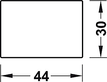 Railing end piece, flat, for plug fitting, bar railing system - 812.06.863