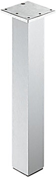 Table leg, Square, straight, aluminium, corner mounting - 635.02.504