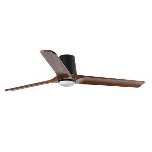 HEYWOOD TUB L LED Ceiling fan siyah/ceviz 10W SWT duvar kumandası siyah
