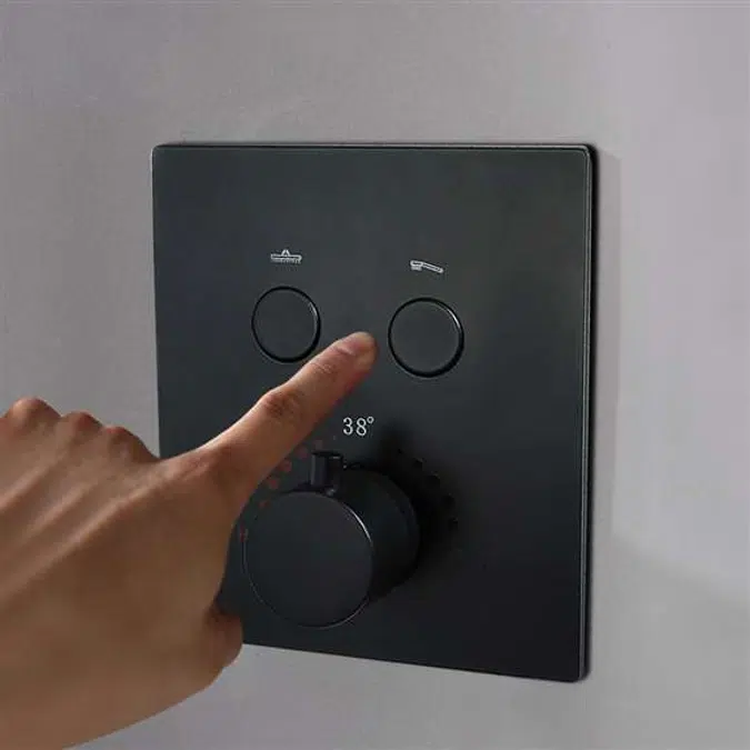 Siyah Termostatik Gizli Duş Bataryası