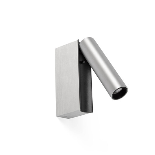 CRONOS Brushed aluminium wall lamp reader