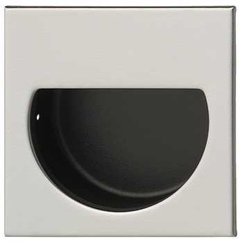 Inset handle, Stainless Steel, Square Outside, Semi-Circle InsideDéco - 152.57.000