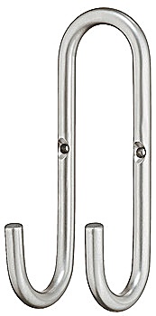 Wardrobe hook, Stainless steel, with 2 hooks - 842.35.050