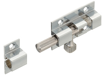 Barrel bolt, Brass, chrome plated, for screw fixing - 252.70.720