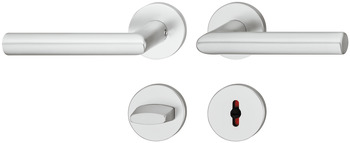 Door handle set, Aluminium, FSB, model 72 1076 - 905.23.141