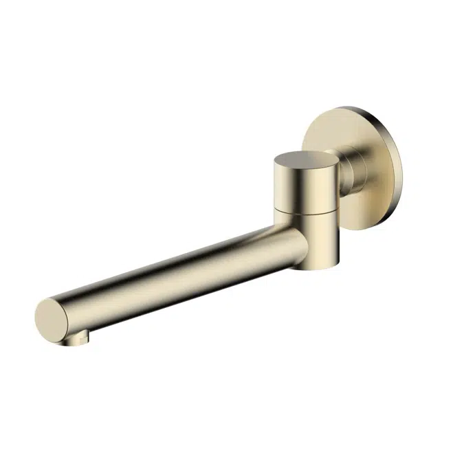 Mizu Drift Swivel Bath Outlet Straight Spout 227mm Brushed Brass 2267293