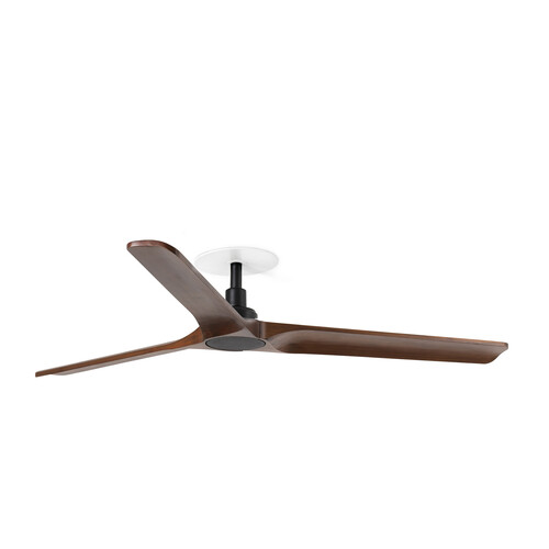 HEYWOOD RECESSED L Ceiling fan siyah/ceviz duvar kumandası siyah
