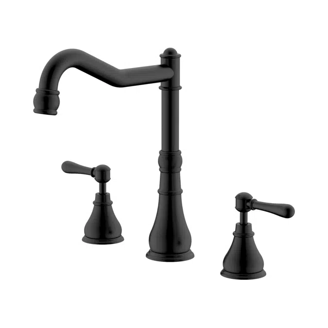 Milli Voir Matte Black Lever Handles Sink Set 2265429