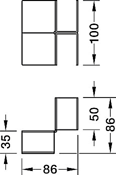 Double corner connector, Rossoacoustic Team Fitting series - 785.00.054
